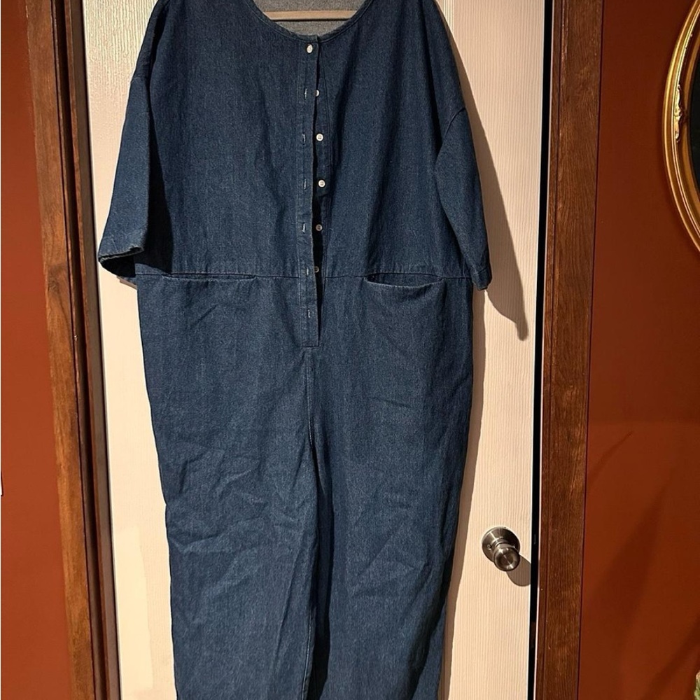 Beaton Linen Denim Utility Jumpsuit
